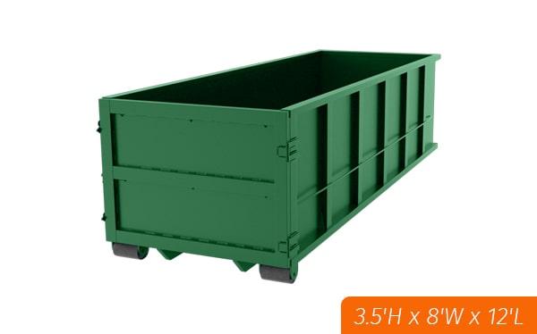 a ten yard dumpster is perfect for small-scale home renovation projects, yard waste removal, and hauling away debris from a small construction site